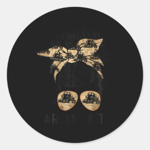Sticker Rond Lunettes De Cheveux Mêlant Riding Dirty Atv Sxs Ri