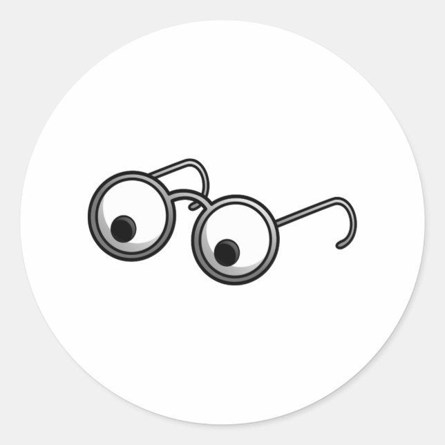 Sticker Rond Lunettes de dessin (Devant)