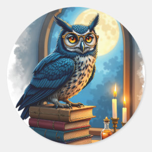 Sticker Rond Lunettes de hibou de l'académie sombre Coin de lec