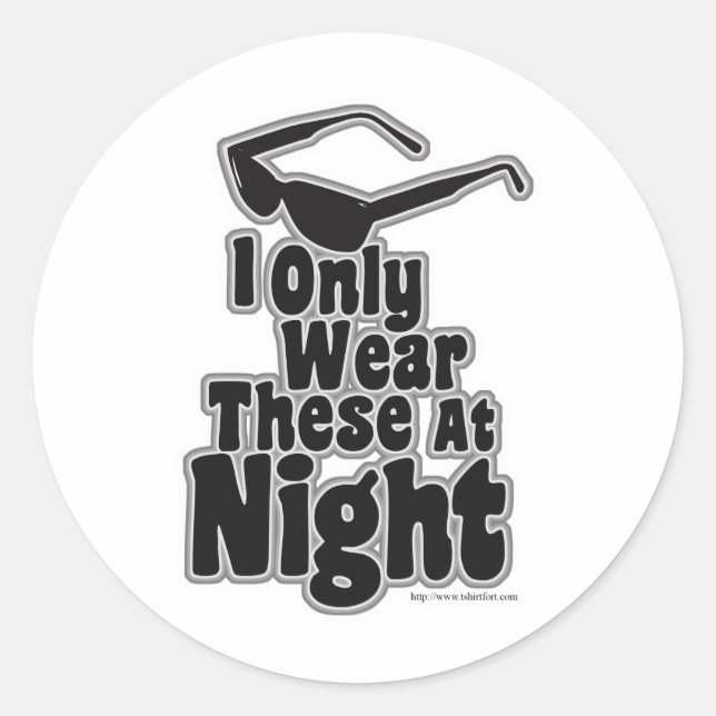 Sticker Rond Lunettes de soleil après la nuit (Devant)