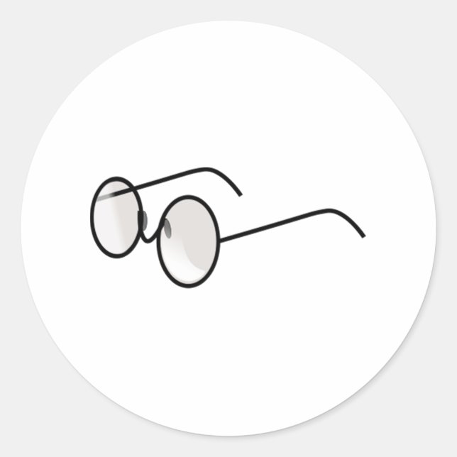 Sticker Rond Lunettes de vue (Devant)