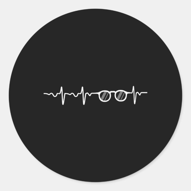 Sticker Rond Lunettes D'Yeux Pour Un Étudiant En Optométrie (Devant)