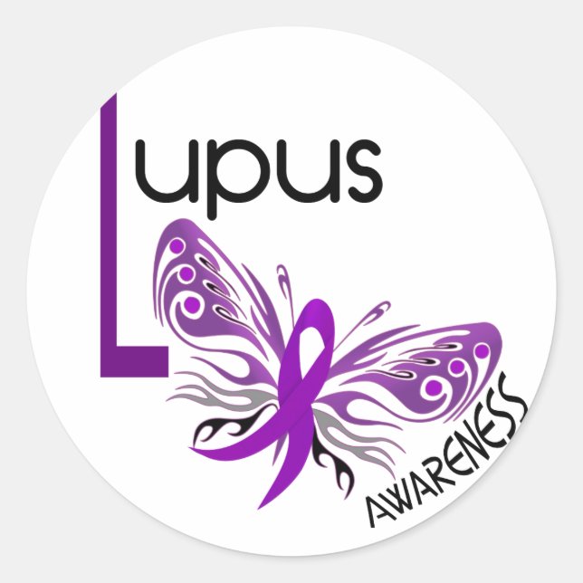 Sticker Rond Lupus BUTTERFLY 3.1 (Devant)