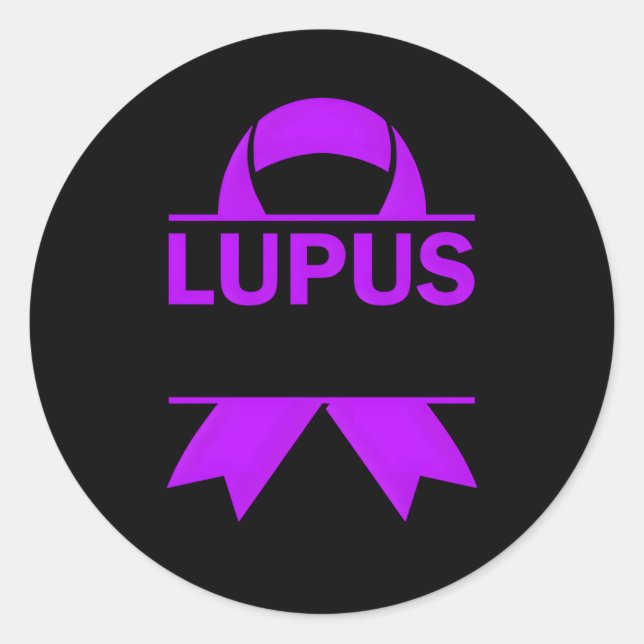 Sticker Rond Lupus Sensibilisation Lupus Guerrier Lupus Ninja (Devant)
