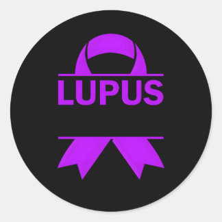 Sticker Rond Lupus Sensibilisation Lupus Guerrier Lupus Ninja