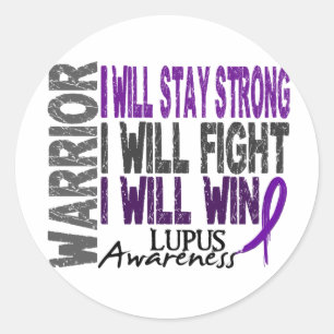 Sticker Rond Lupus Warrior