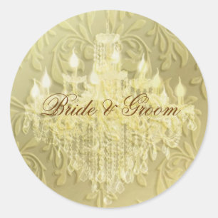 Sticker Rond Lustre à champagne baroque/faux velours