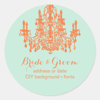 Sticker Rond Lustre orange celosia de Pix-Dezines