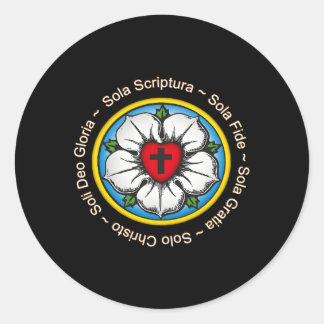 Sticker Rond Luther Rose Réforme luthérienne
