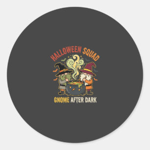 Sticker Rond Lutin d'Halloween Méfait de Minuit