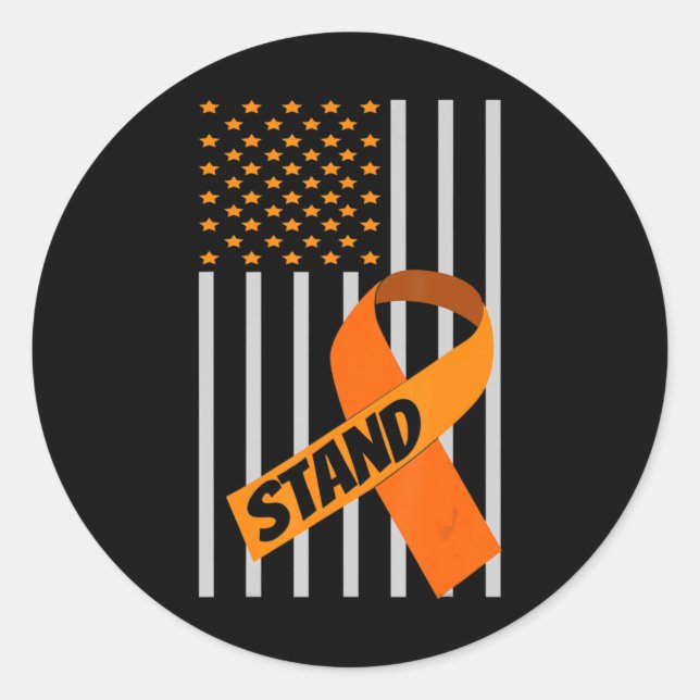 Sticker Rond Lutte contre le cancer contre la leucémie du Ruban (Devant)