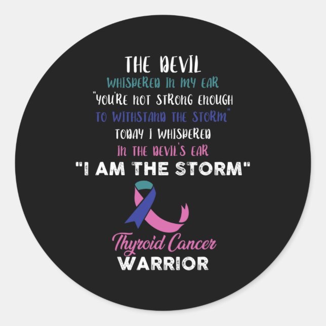 Sticker Rond Lutte contre le cancer Ruban 2 (Devant)