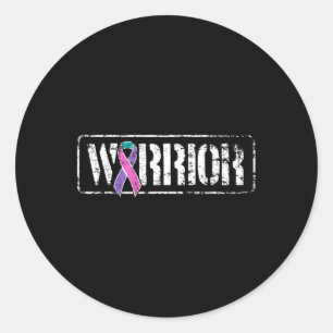 Sticker Rond Lutte contre le cancer - Ruban de sensibilisation 