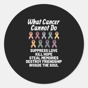 Sticker Rond Lutte contre le cancer Sensibilisation au cancer :