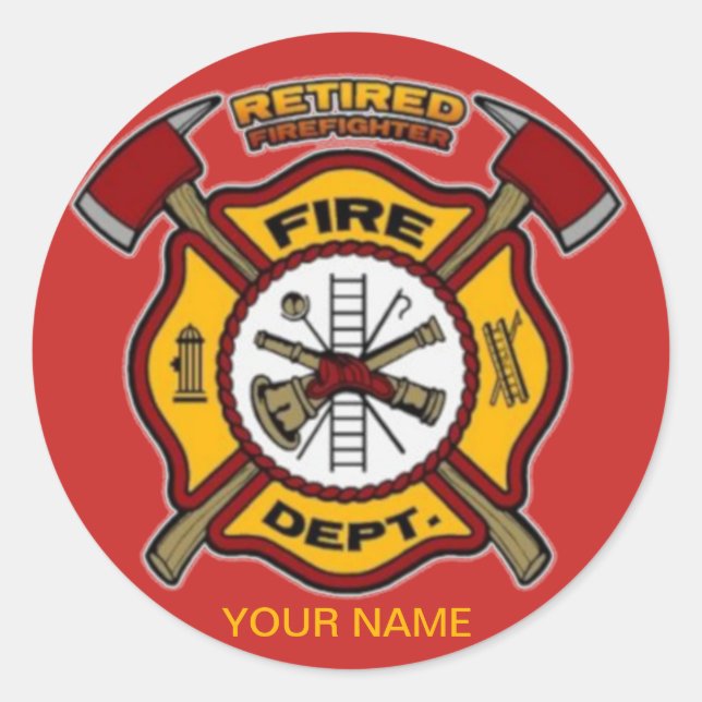 STICKER ROND LUTTE CONTRE LE FEU RETIRÉE (Devant)