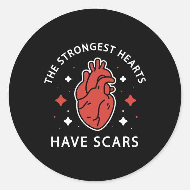 Sticker Rond Lutte contre les maladies cardiaques - Sensibilisa (Devant)