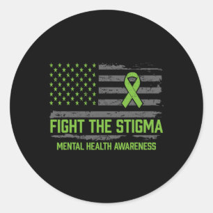 Sticker Rond Lutte De Sensibilisation À La Santé Mentale La Sti