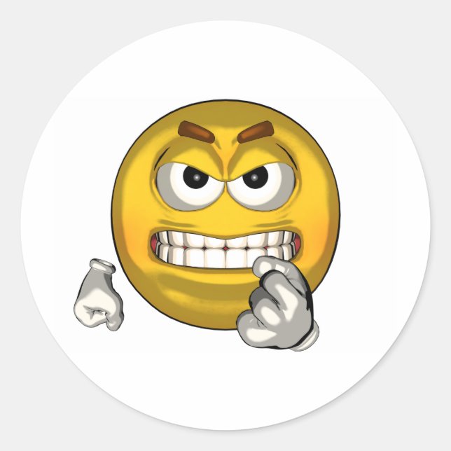 Sticker Rond Lutte - toon (Devant)