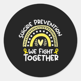 Sticker Rond Lutter Conjointement Contre La Prévention Du Suici