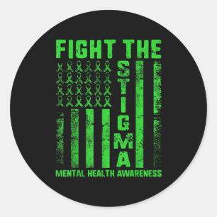 Sticker Rond Lutter contre la stigmatisation et la dépression d