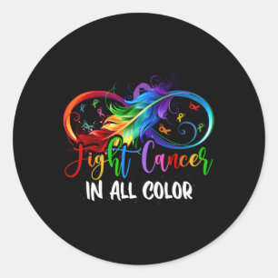 Sticker Rond Lutter contre le cancer dans toutes les couleurs C
