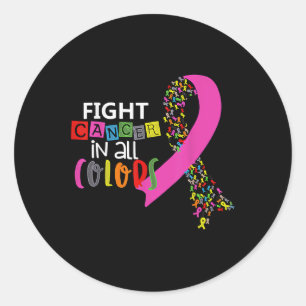Sticker Rond Lutter contre le cancer dans toutes les couleurs R