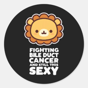 Sticker Rond Lutter contre le cancer de la bille Duct Toujours