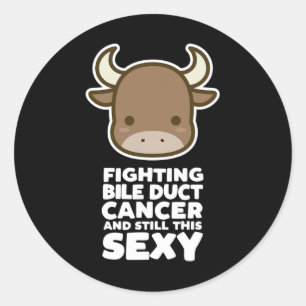 Sticker Rond Lutter contre le cancer de la bille Duct Toujours