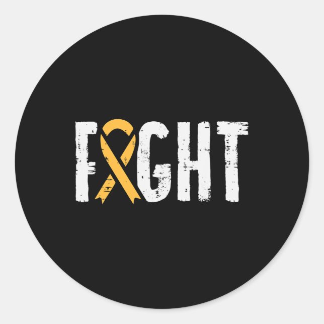 Sticker Rond Lutter Contre Le Cancer De L'Enfance Soutien De Se (Devant)