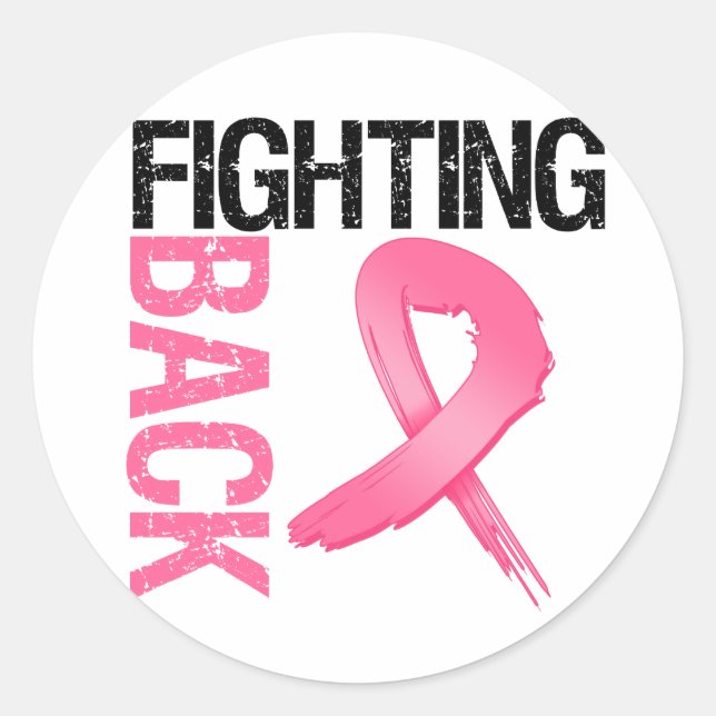 Sticker Rond Lutter contre le cancer du sein (Devant)