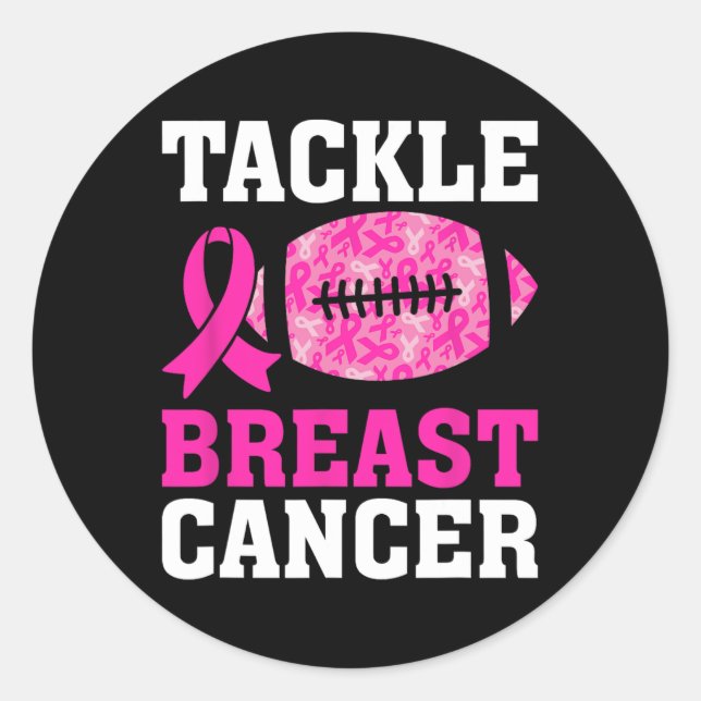 Sticker Rond Lutter contre le cancer du sein Lutter contre le F (Devant)