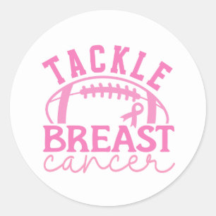 Sticker Rond Lutter contre le cancer du sein Ruban Rose de sens