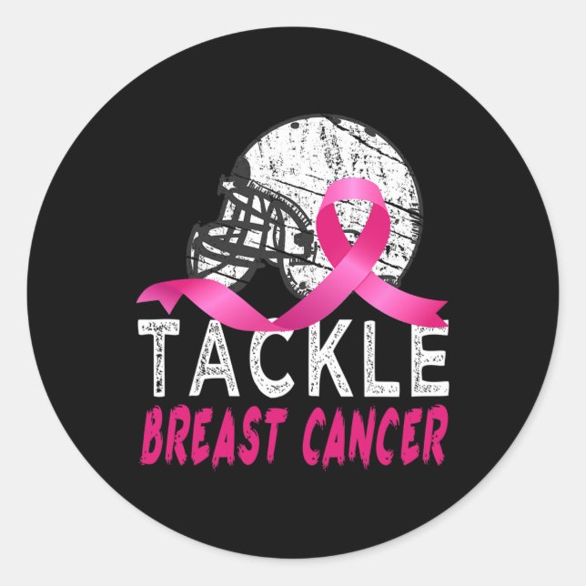 Sticker Rond Lutter contre le cancer du sein Survivant Football (Devant)