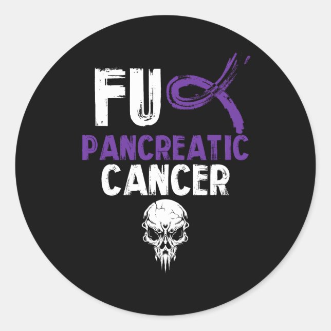 Sticker Rond Lutter Contre Le Cancer Pancréatique Combattre Le  (Devant)