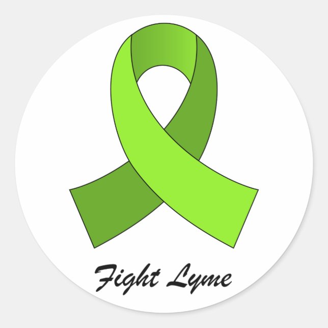 Sticker Rond Lutter contre le ruban de Lyme (Devant)