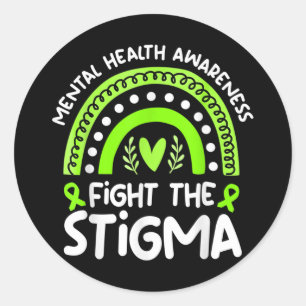Sticker Rond Lutter Contre Le Ruban Stigma Sensibilisation À La