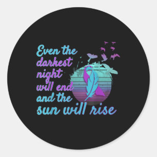 Sticker Rond Lutter contre le suicide Prévention Vous _3