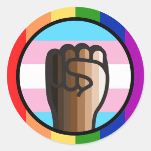Sticker Rond Lutter contre l'injustice Embrasser l'égalité