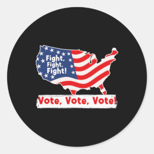 Sticker Rond Lutter Pour L'Élection Présidentielle De Trump