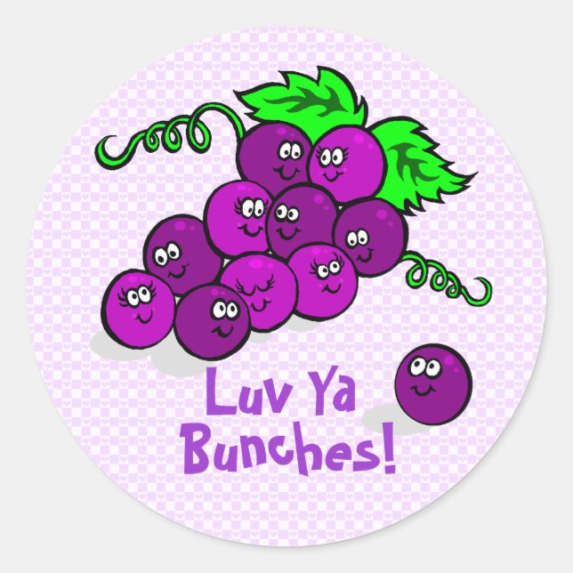 Sticker Rond Luv Ya Bunches ! (Devant)