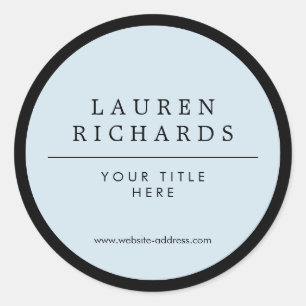Sticker Rond Luxe professionnel noir et bleu