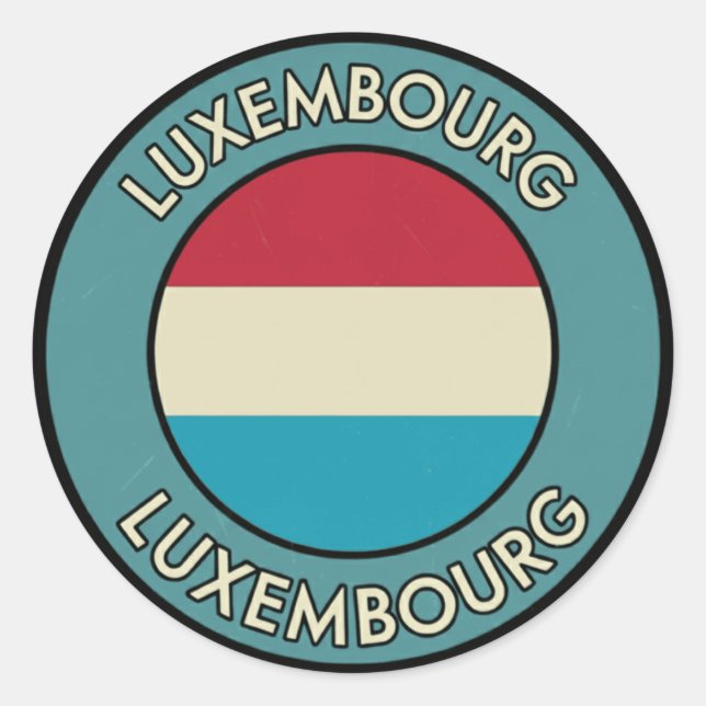 Sticker Rond Luxembourg  (Devant)