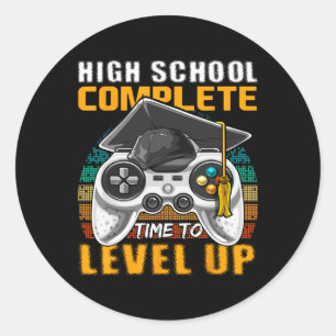 Sticker Rond Lycée Complet Vidéo Jeu Diplôme Supérieur