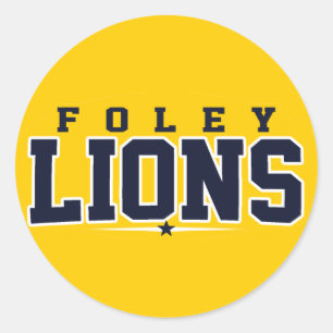 Sticker Rond Lycée Foley; Lions