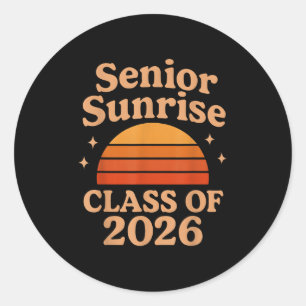 Sticker Rond Lycée Sunrise 2026 Lycée 12e douzième année