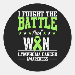 Sticker Rond Lymphome Cancer Sensibilisation Survivant Lime Gre