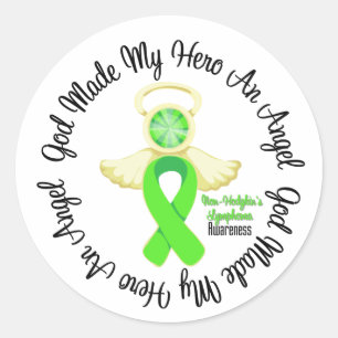 Sticker Rond Lymphome Non-Hodgkins Dieu A Fait De Mon Héros Un 