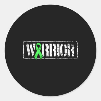 Sticker Rond Lymphome non-Hodgkins Guerrier de style militaire