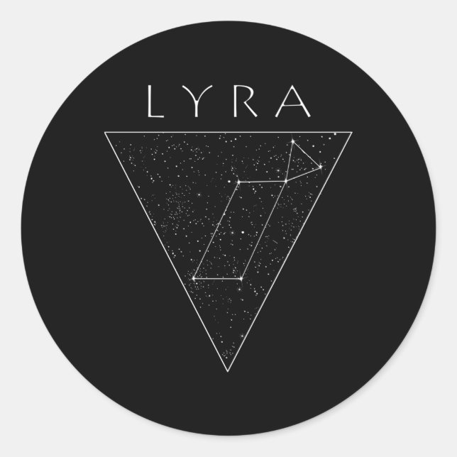 Sticker Rond Lyra Star Constellation Lyran Starseed (Devant)