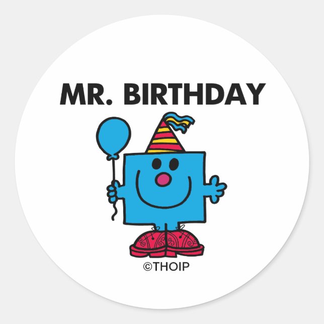 Sticker Rond M. Anniversaire | Joyeux ballon d'anniversaire (Devant)